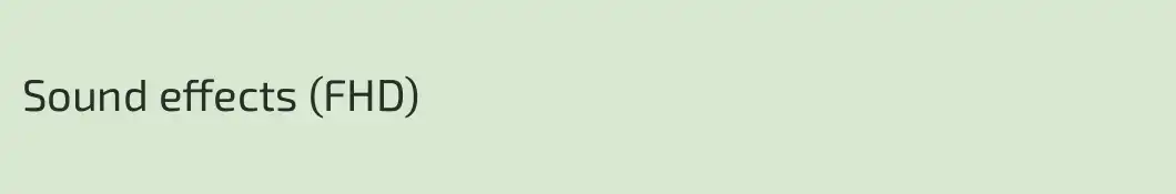 Sound effects (FHD)